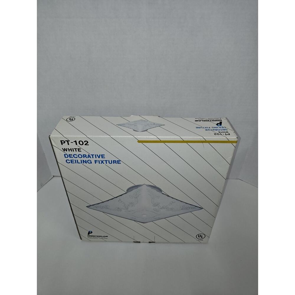Prestigeline White Decorative Glass Ceiling Vintage Fixture Light #PT102 New